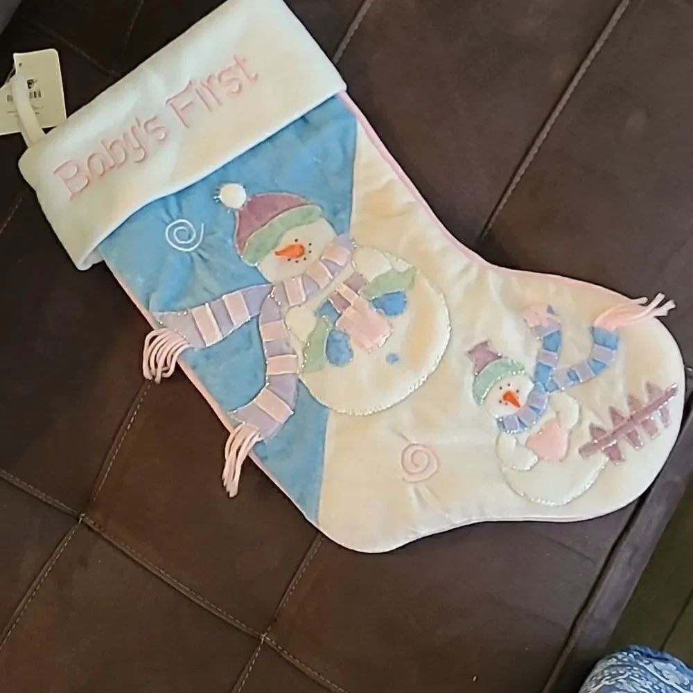 Happy Holidays Baby's First Christmas Stocking